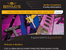 Tablet Screenshot of bradleysmetalfinishers.com
